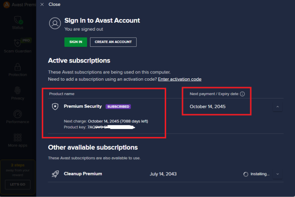 Alternative view of Avast Premium antivirus Security Software Lifetime Active Subscription Toolbox Museum